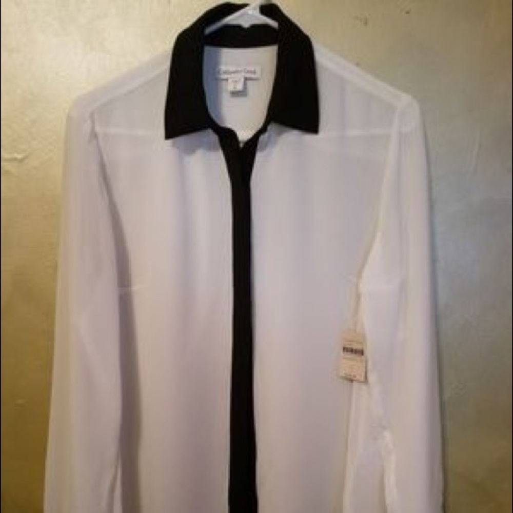 NWT Coldwater Creek No-Iron long-sleeve blouse